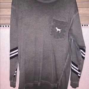 long sleeve grey PINK shirt